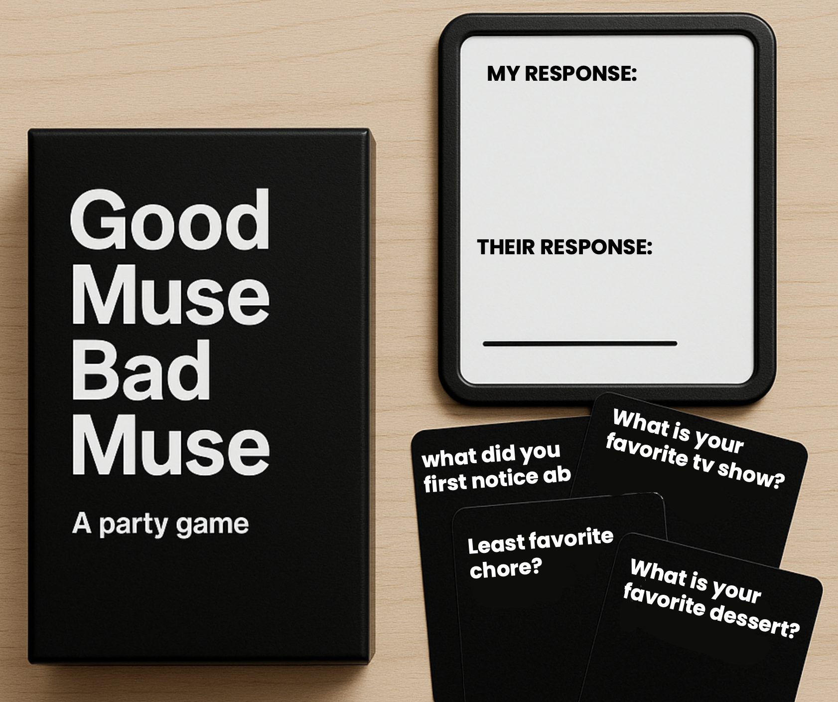 Good Muse Bad Muse card game artwork